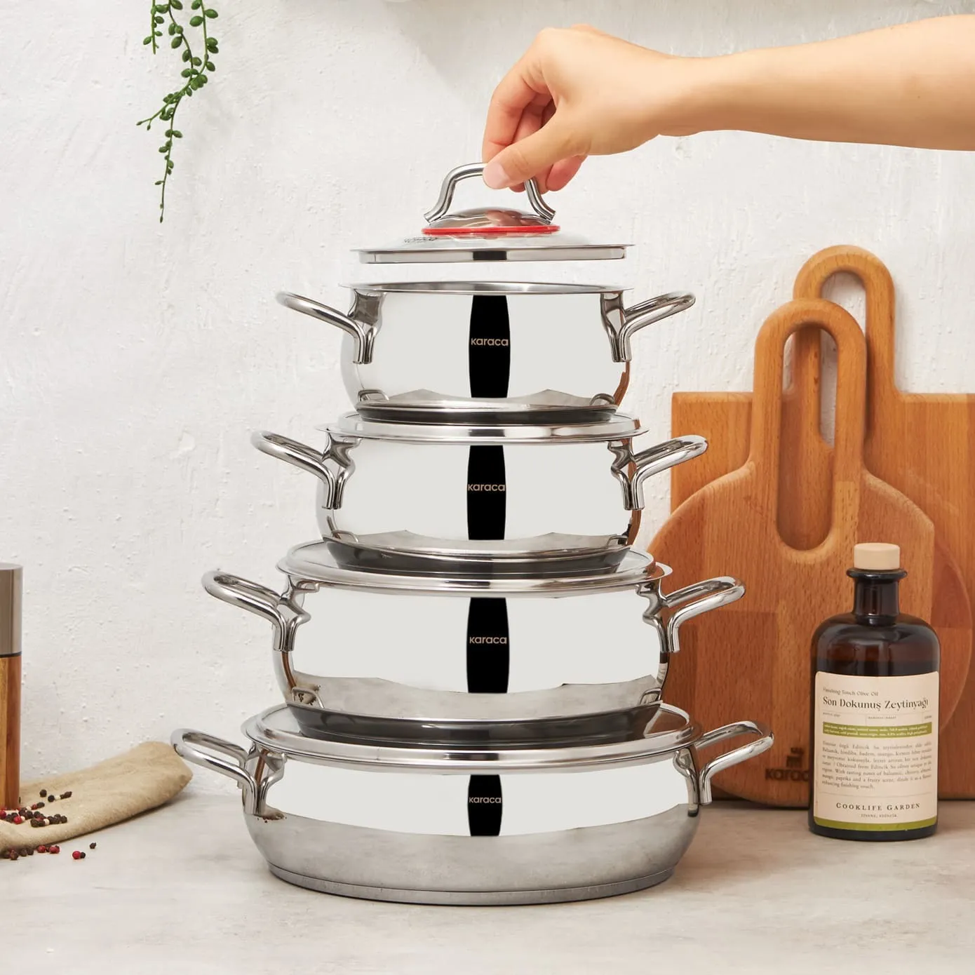Batterie de cuisine Karaca Emirgan en acier, 8 pièces - Image 10