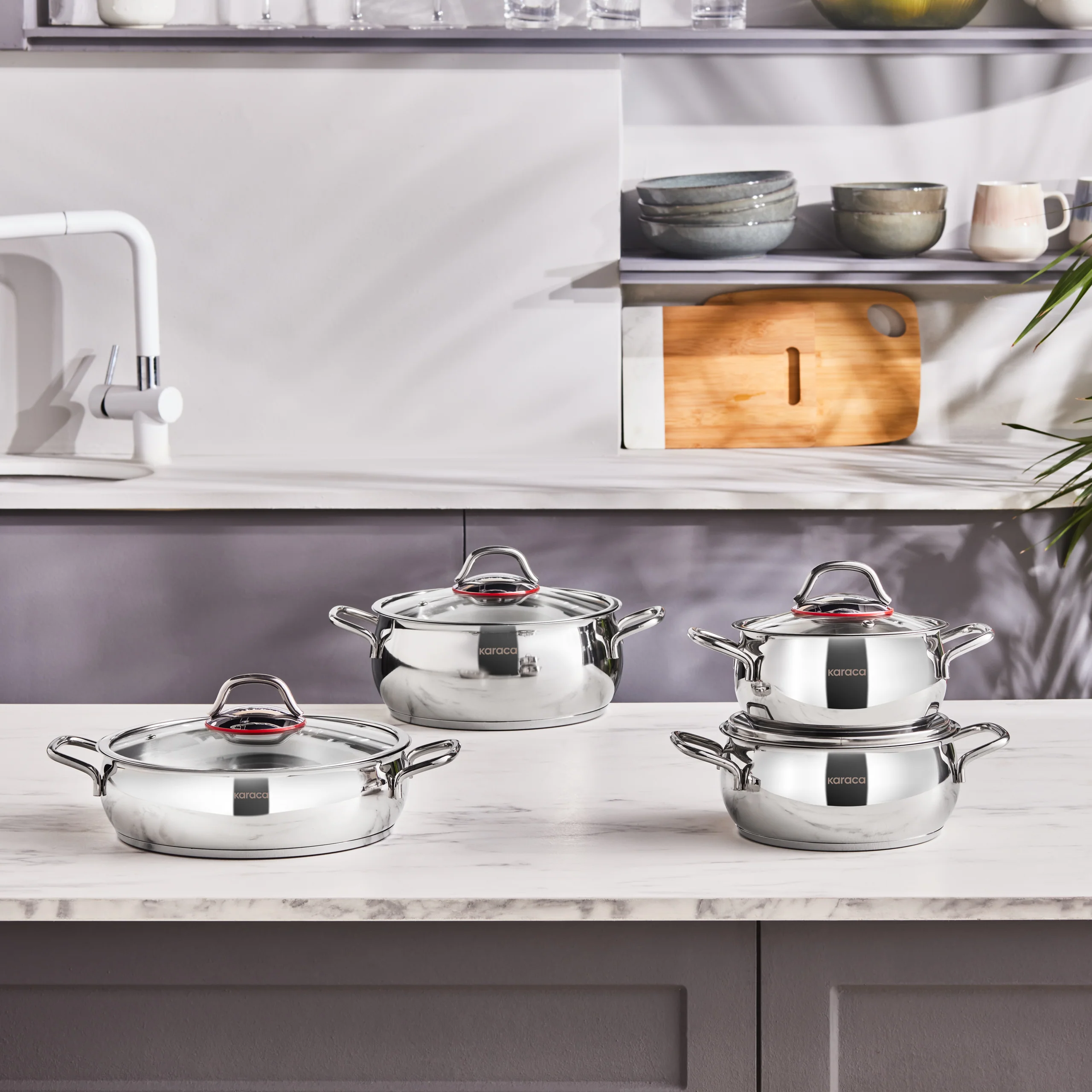 Batterie de cuisine Karaca Emirgan en acier, 8 pièces - Image 3