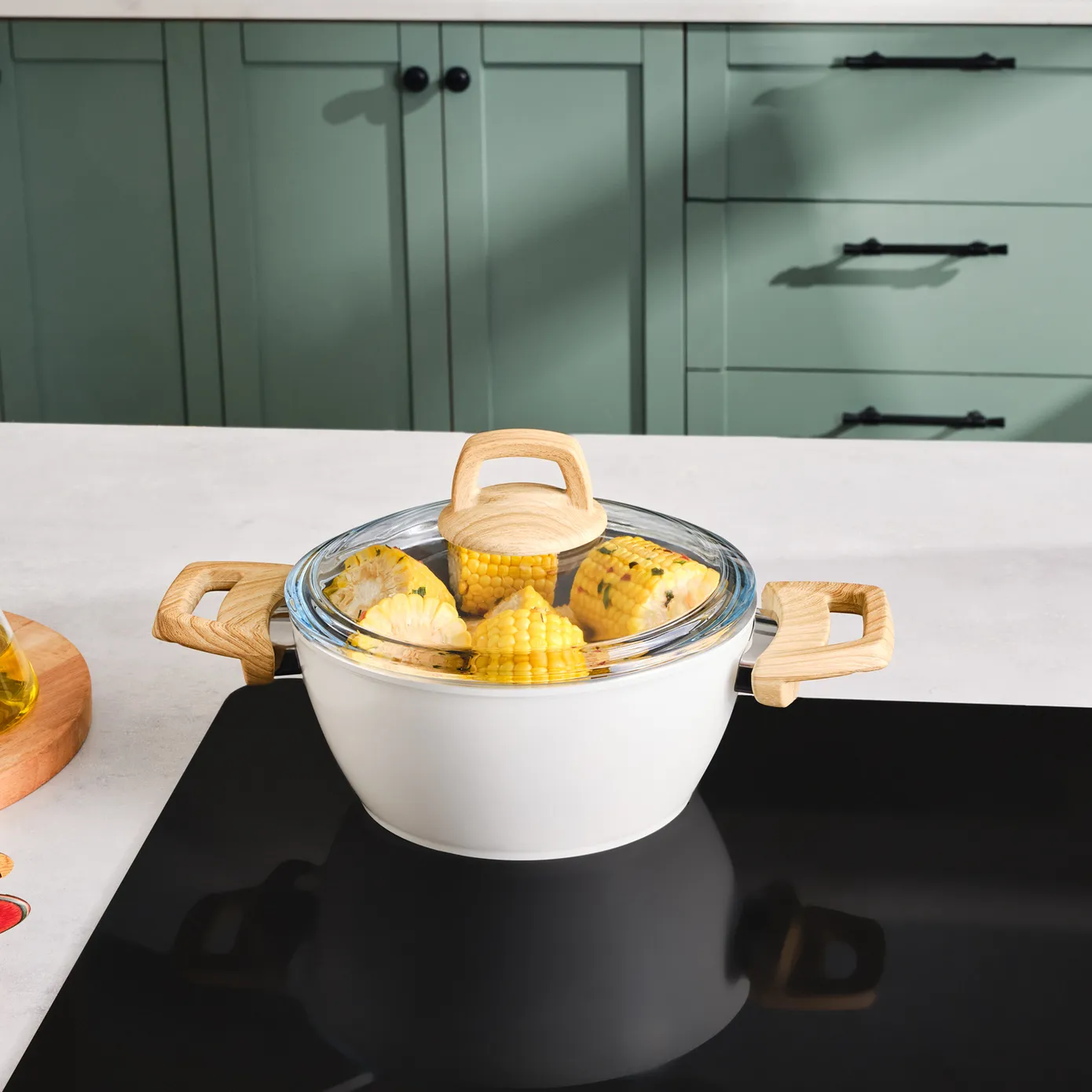 Batterie de cuisine Karaca Swiss Crystal Creamy, 20 cm - Image 3