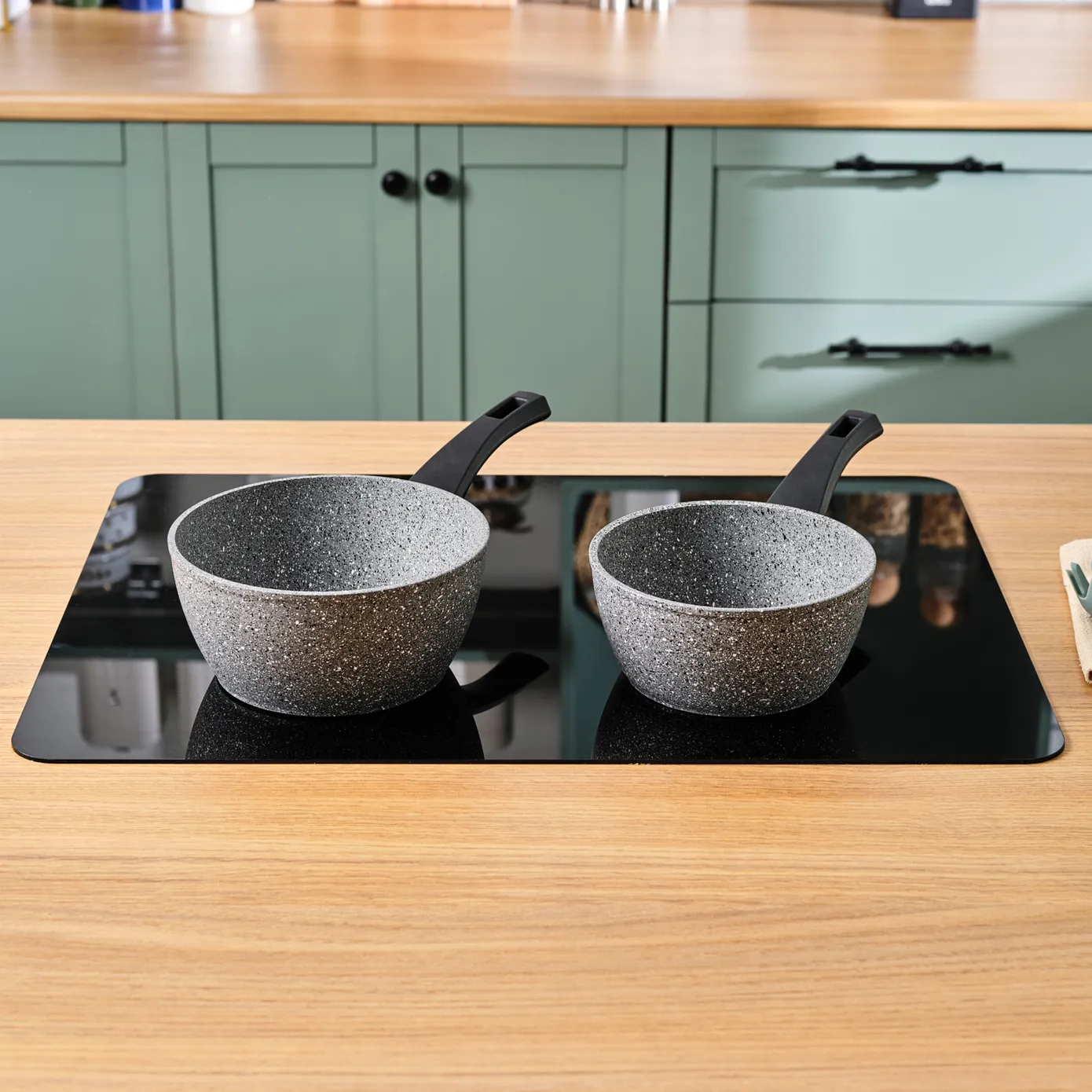 Biogranit Induction Milk Pot Set Karaca Gris, 2 pièces - Image 3