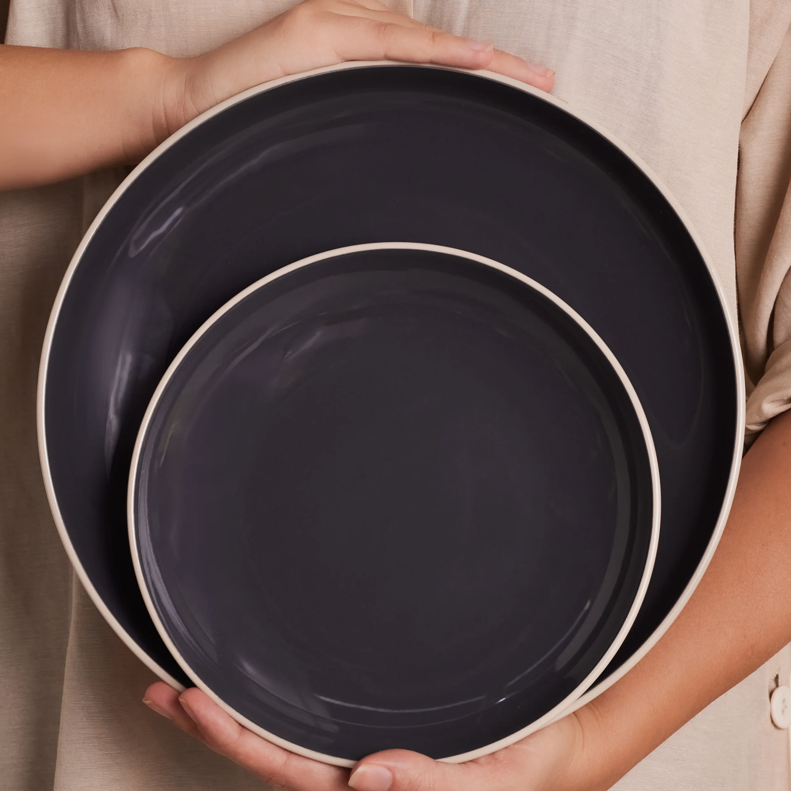 Ensemble De Vaisselle Anthracite Karaca Terra 36 Pièces Pour 8 Personnes - Image 5