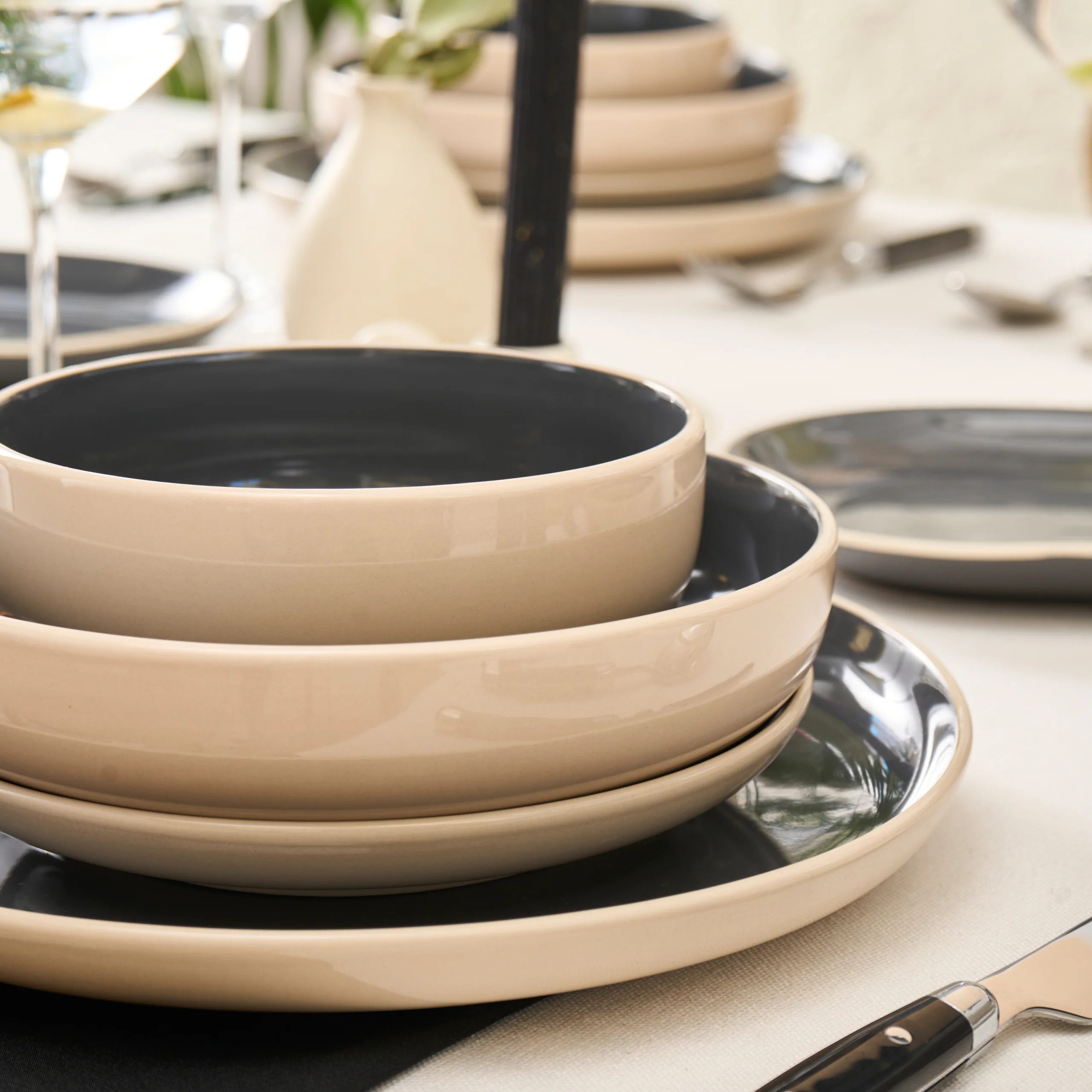 Ensemble De Vaisselle Anthracite Karaca Terra 36 Pièces Pour 8 Personnes - Image 7