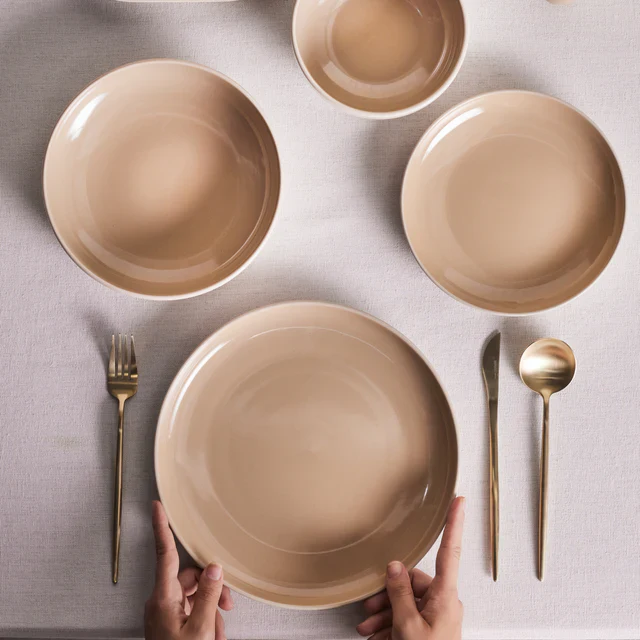 Ensemble de vaisselle Karaca Terra 36 pièces pour 8 personnes - Couleur crème - Image 4