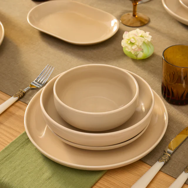 Ensemble de vaisselle Karaca Terra 36 pièces pour 8 personnes - Couleur crème - Image 6