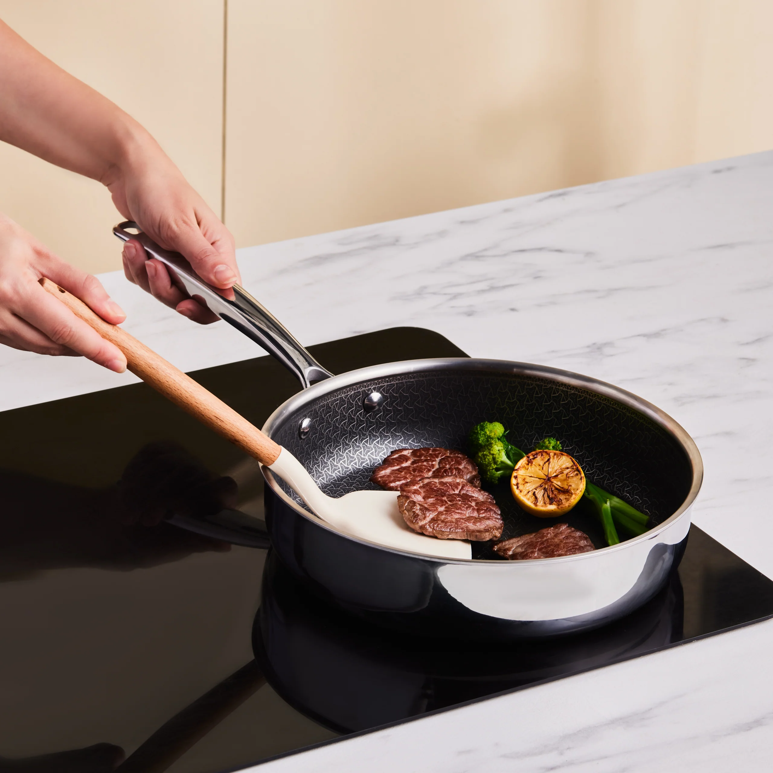 Karaca 3Ply, Batterie de Cuisine à Induction 7 pièces, Argentée - Image 3