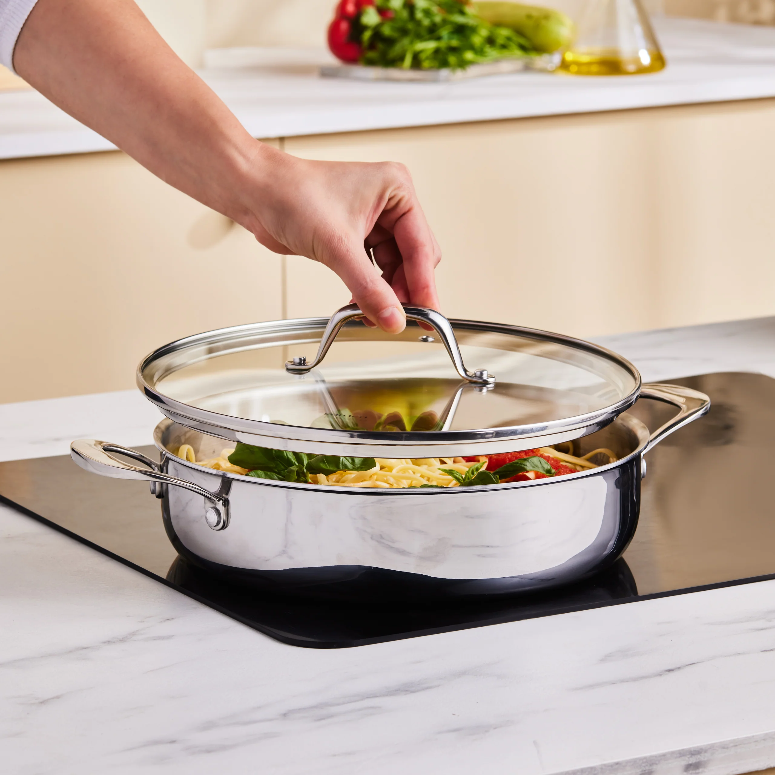 Karaca 3Ply, Batterie de Cuisine à Induction 7 pièces, Argentée - Image 4