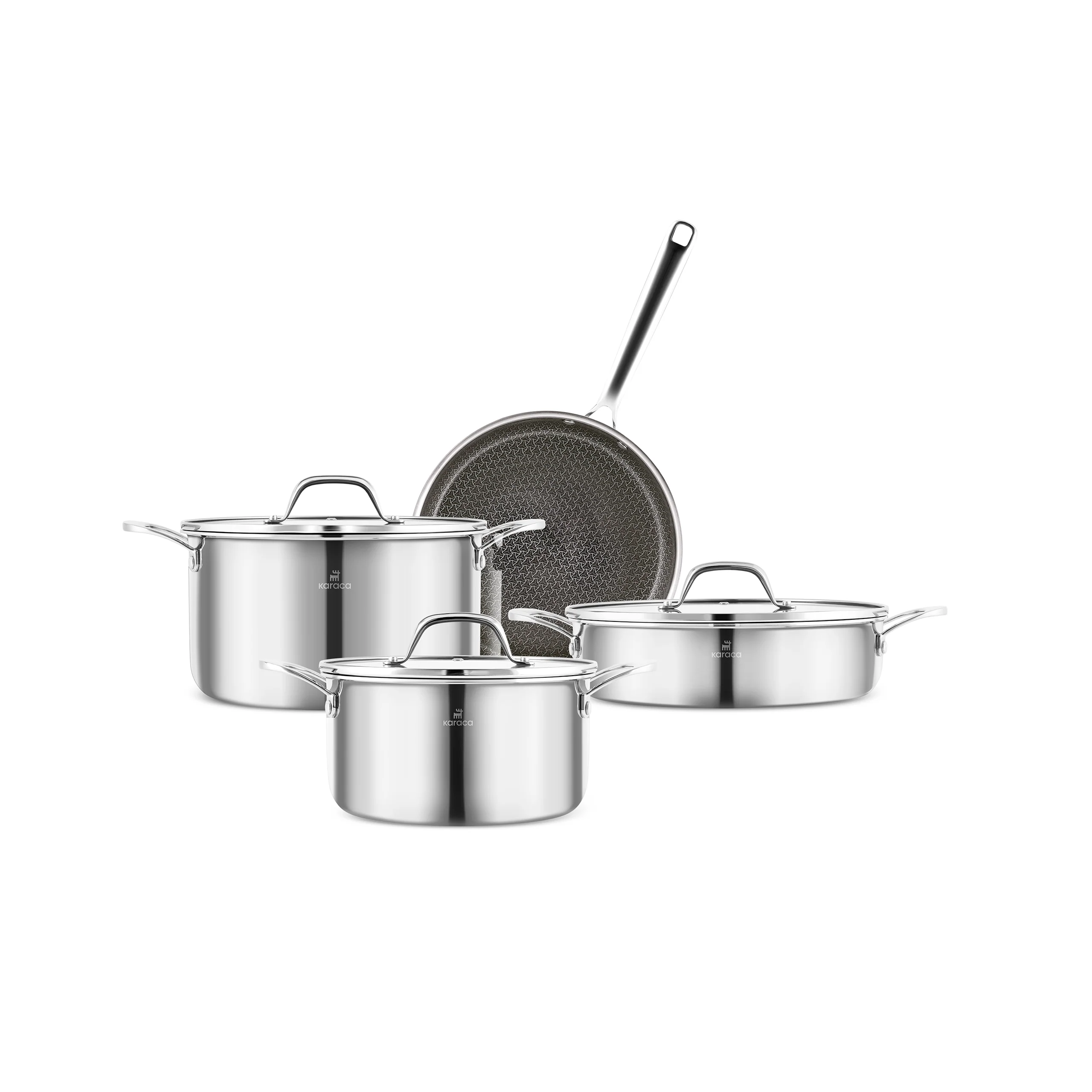 Karaca 3Ply, Batterie de Cuisine à Induction 7 pièces, Argentée - Image 7