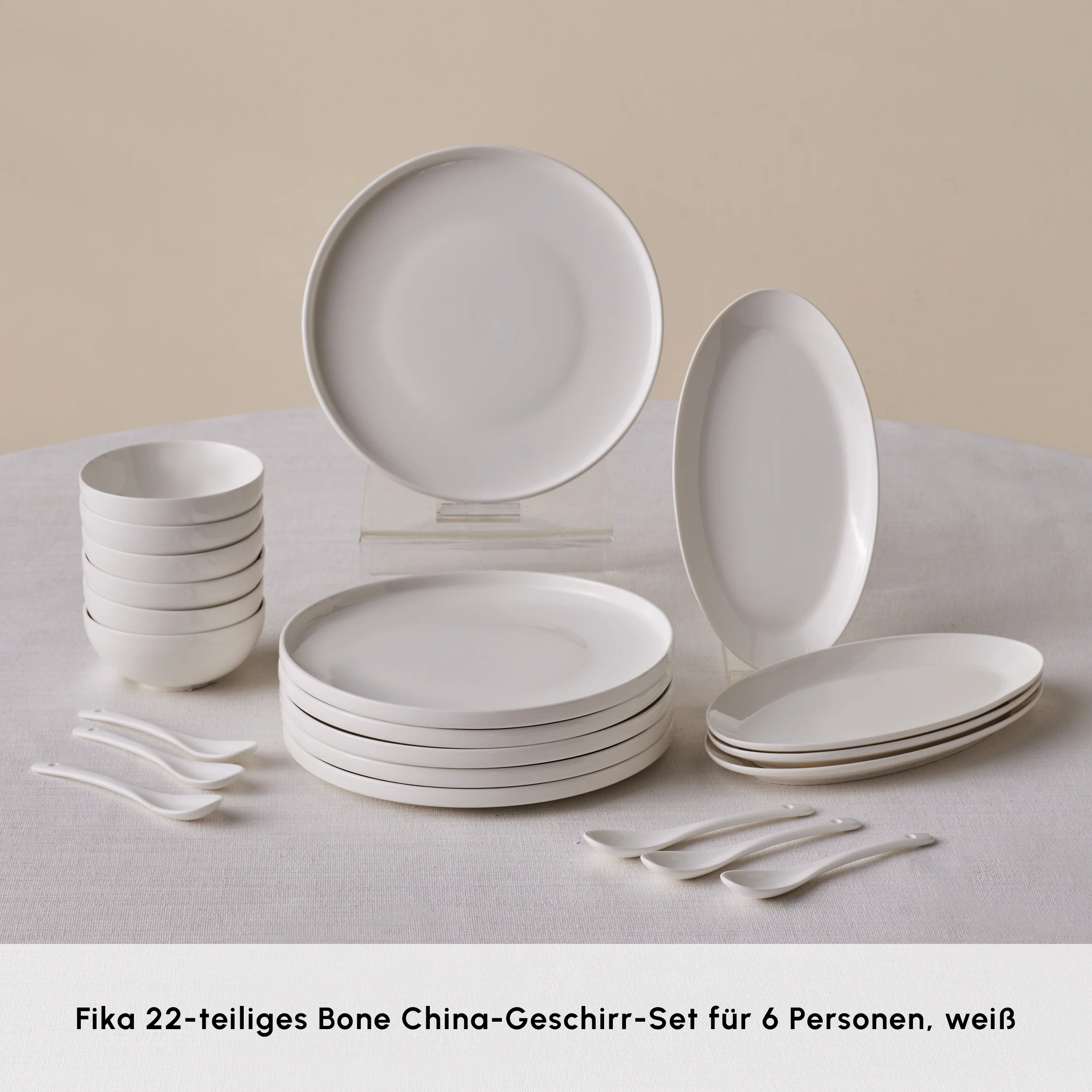 Karaca Forever Bone Fika 22 pièces Service à Petit Déjeuner - Image 3