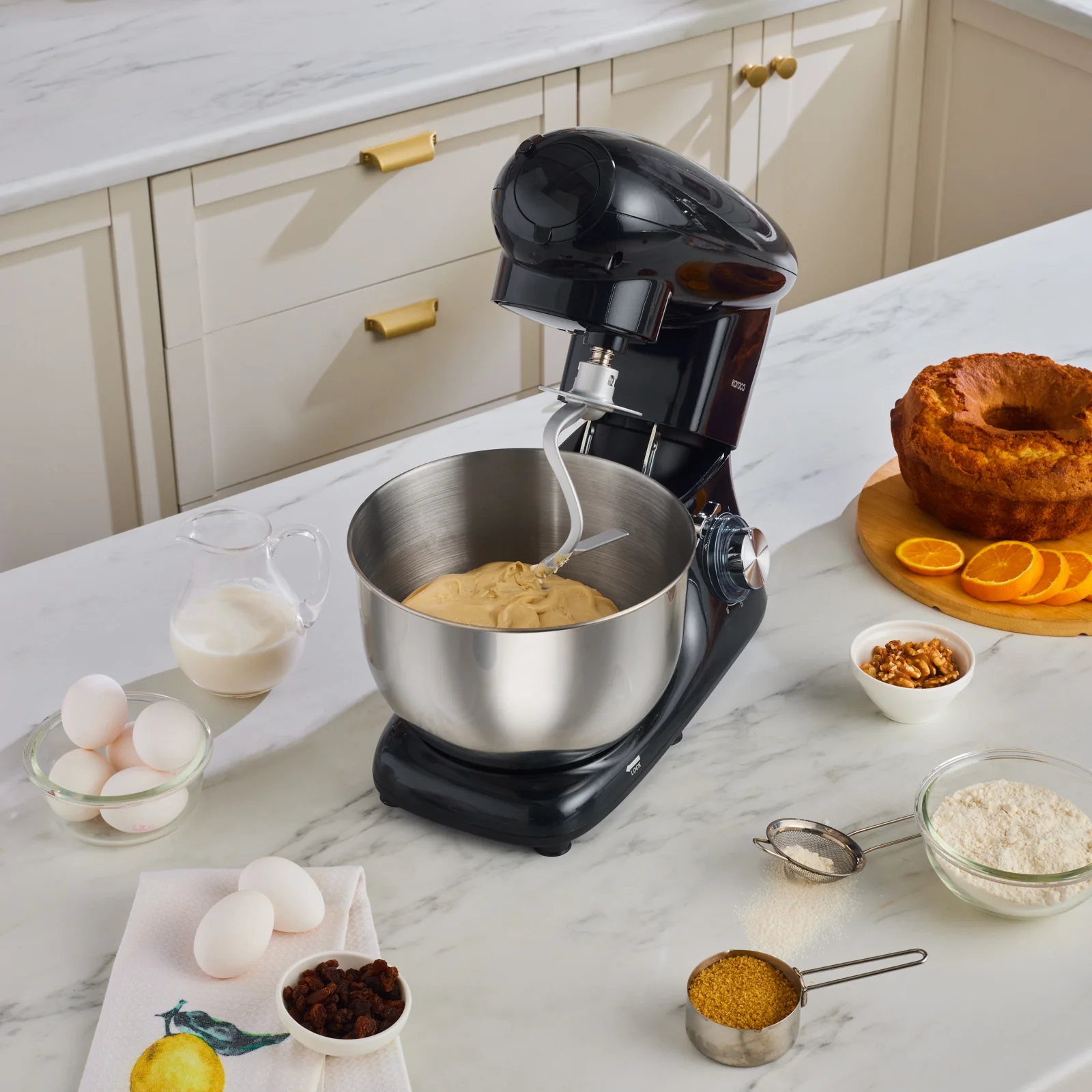 Karaca Multichef Robot Pâtissier Shiny Black 1900W 5,5 L (avec hachoir à viande, accessoires pour saucisses et köfte farcies) - Image 3