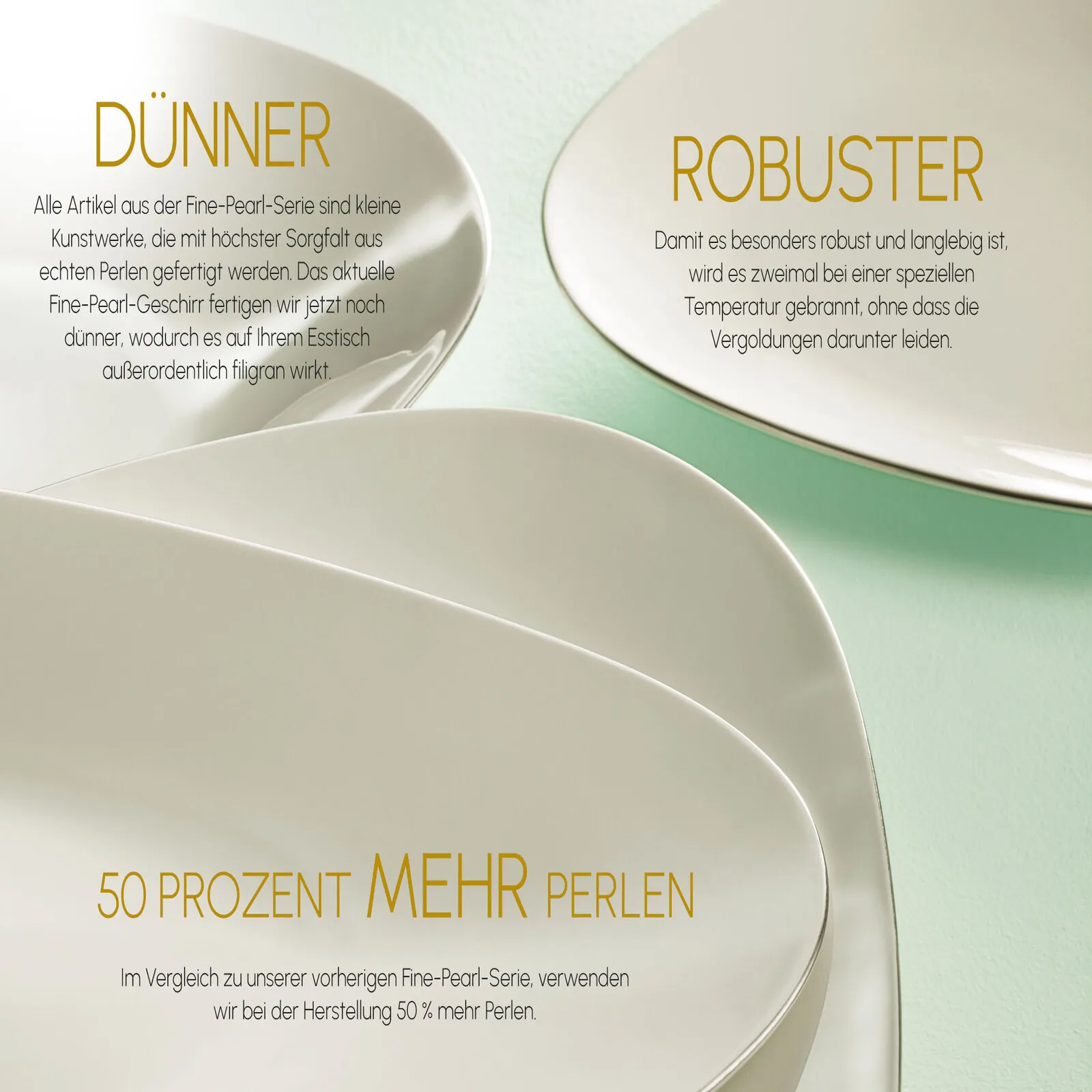 Karaca Red Carpet Collection Service de table Fine Pearl Extra Chanak pour 12 personnes, 62 pièces, doré - Image 5