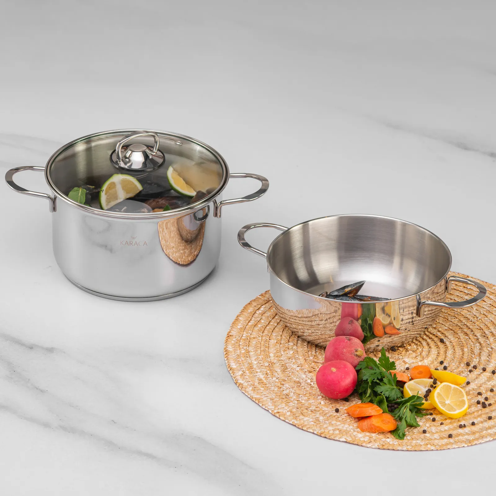 Marmite à moules Karaca Mutfaksever avec la base d’induction, en acier, 20 cm - Image 17