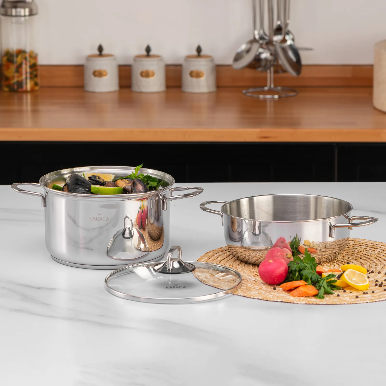 Marmite à moules Karaca Mutfaksever avec la base d’induction, en acier, 20 cm - Image 9