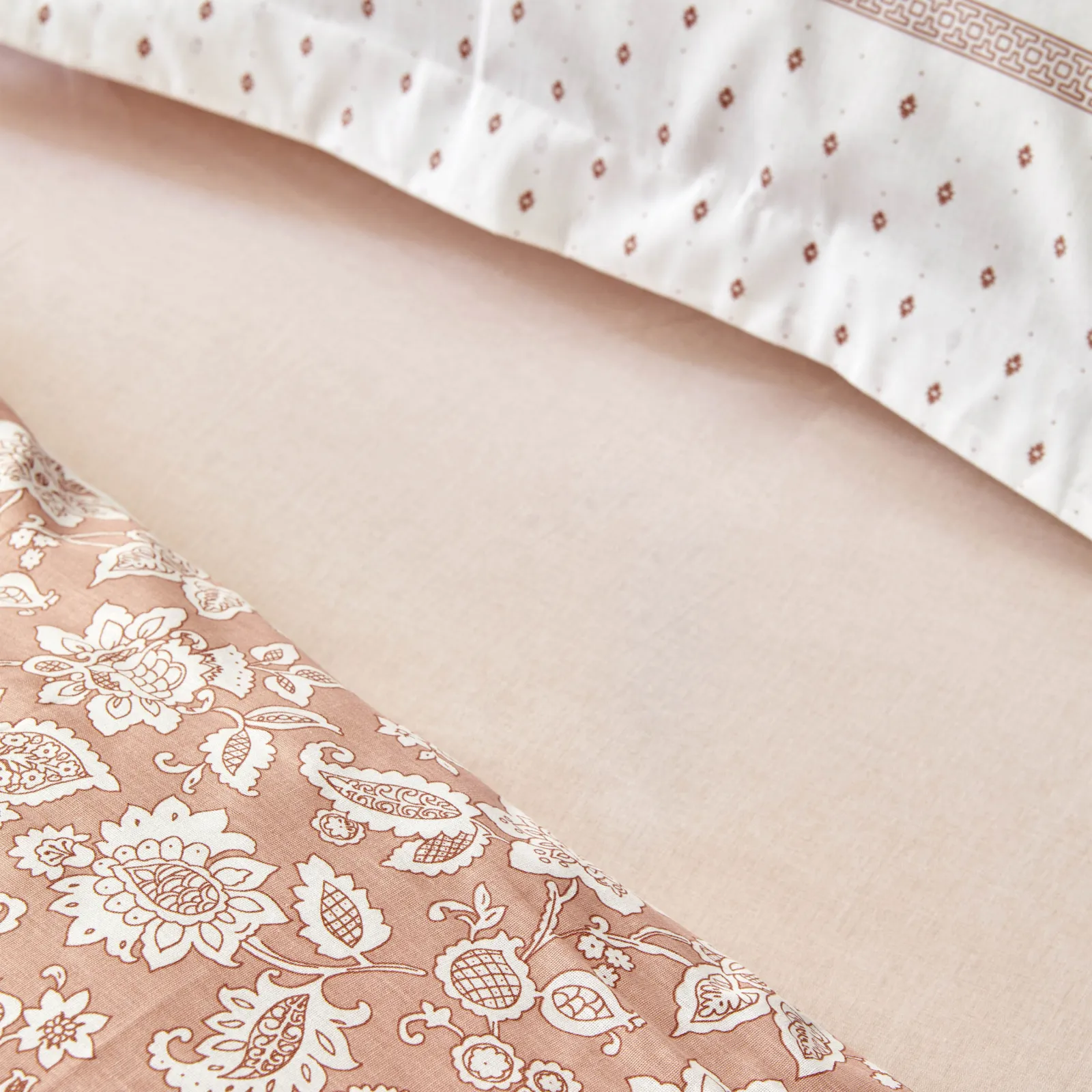 Parure de lit Karaca Home Celerina avec housse de couette 100 % coton pour lit double, rose - Image 5