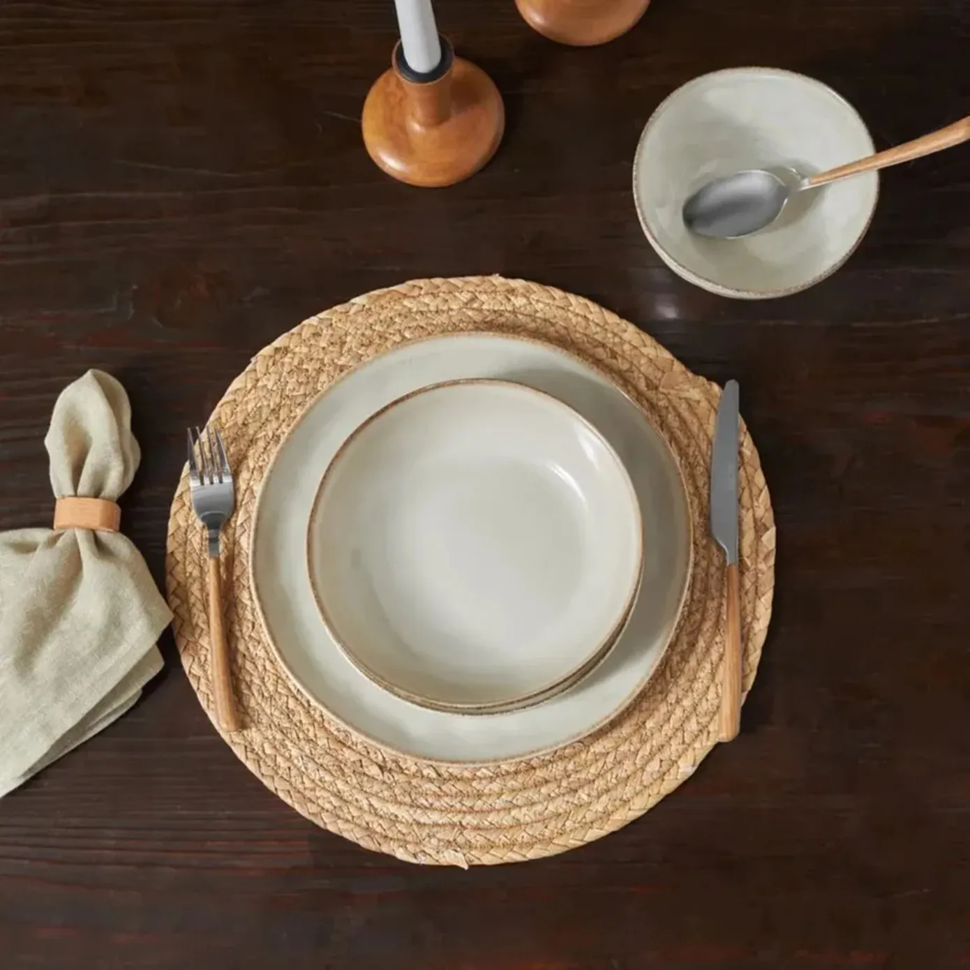 Service de table Karaca Aria Reactive en porcelaine pour 6 personnes, 24 pièces, beige - Image 3