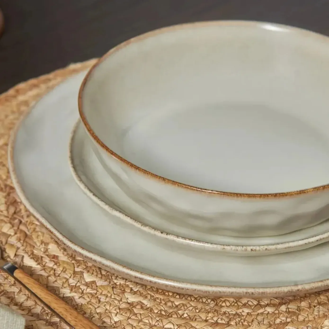 Service de table Karaca Aria Reactive en porcelaine pour 6 personnes, 24 pièces, beige - Image 4