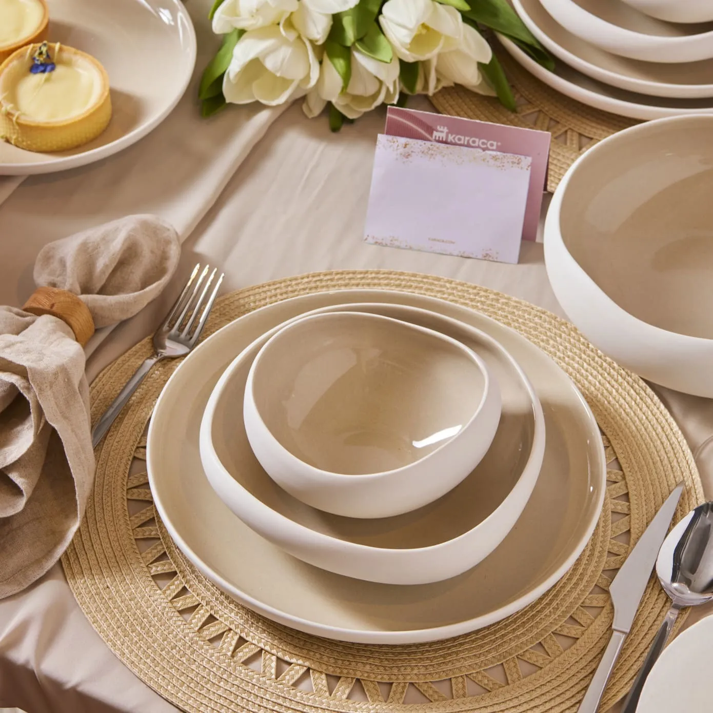 Service de table Karaca Streamline Cupid pour 12 personnes, 59 pièces, Stoneware - Image 5