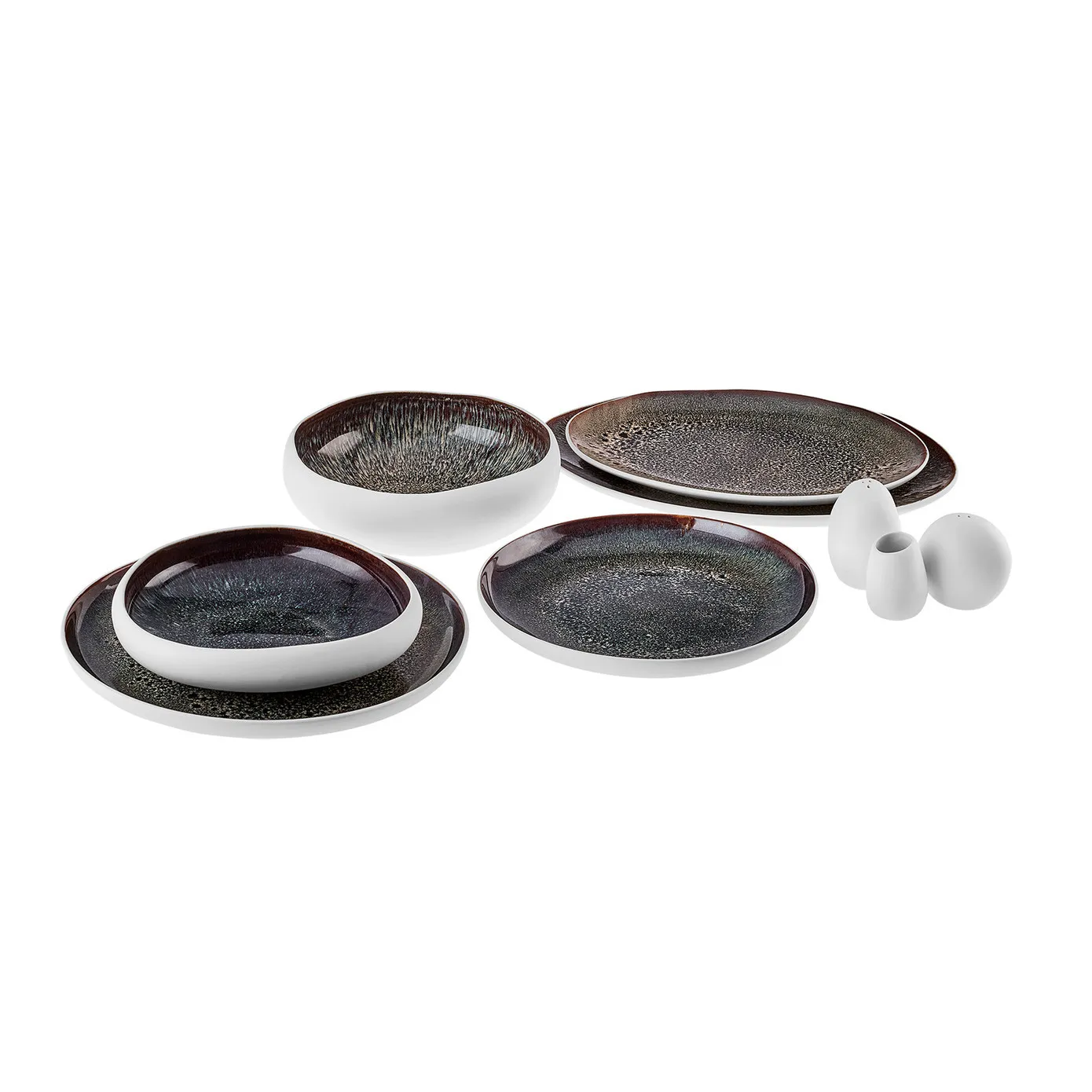 Service de table Karaca Streamline Galactic Stoneware pour 12 personnes, 59 pièces - Image 5