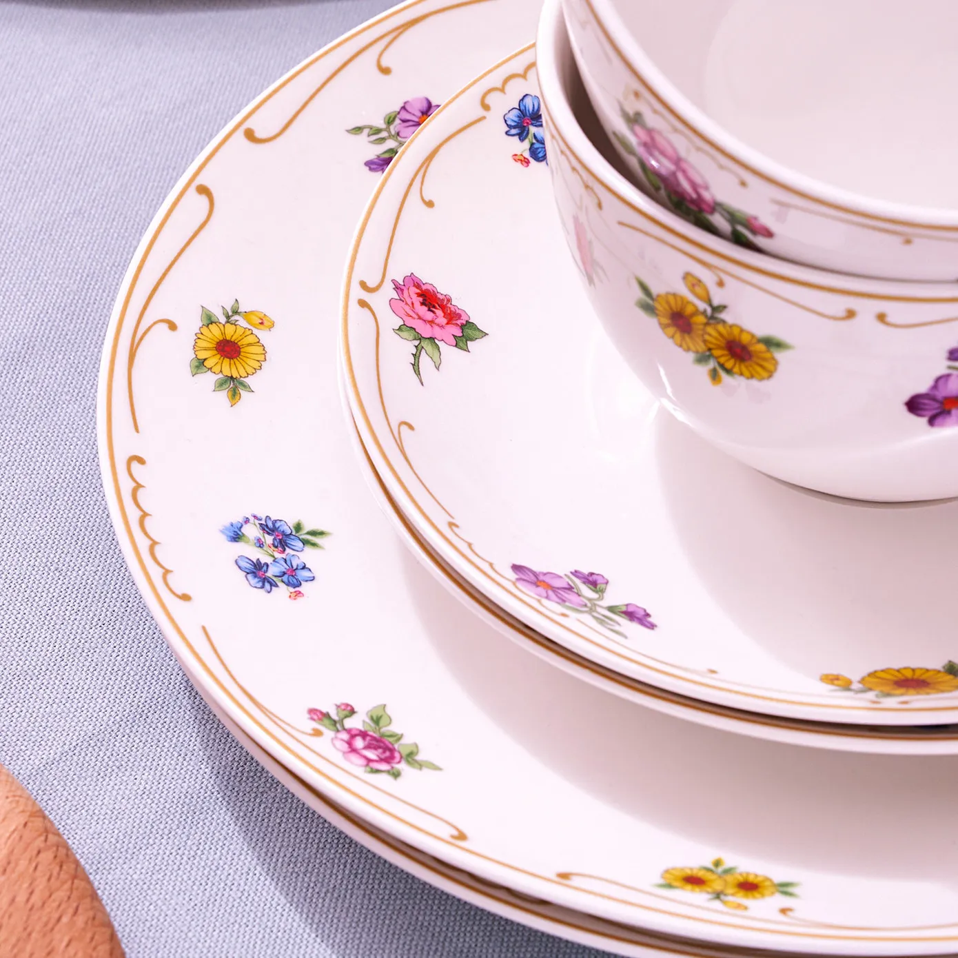 Service Petit Déjeuner et présentation Karaca Natty pour 6 personnes, 26 pièces, New Generation Bone - Image 3