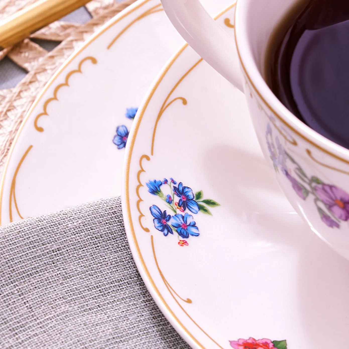 Service Petit Déjeuner et présentation Karaca Natty pour 6 personnes, 26 pièces, New Generation Bone - Image 6