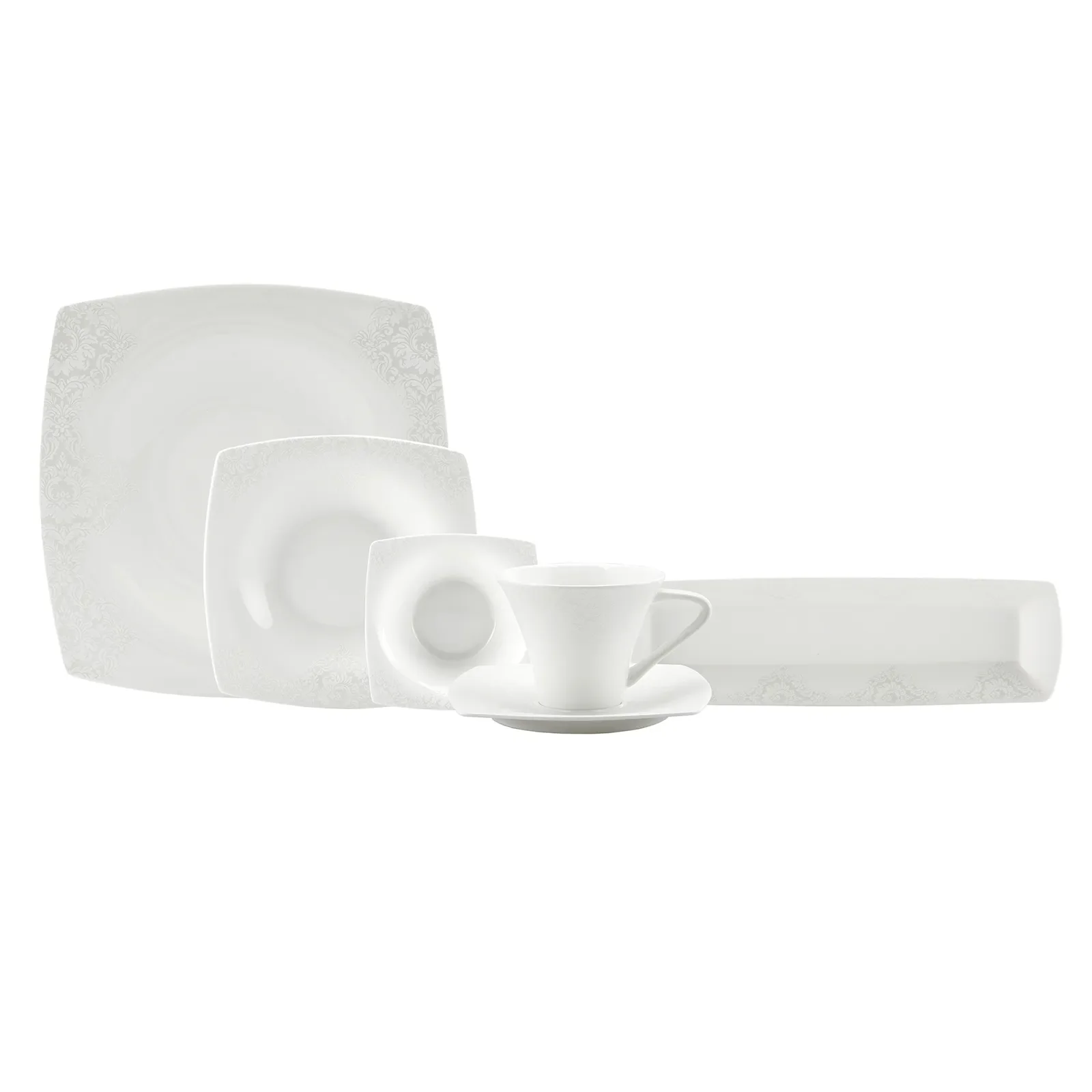 Service Petit Déjeuner Karaca Fine Pearl Helen, 26 pièces carrées/rectangulaires - Image 5