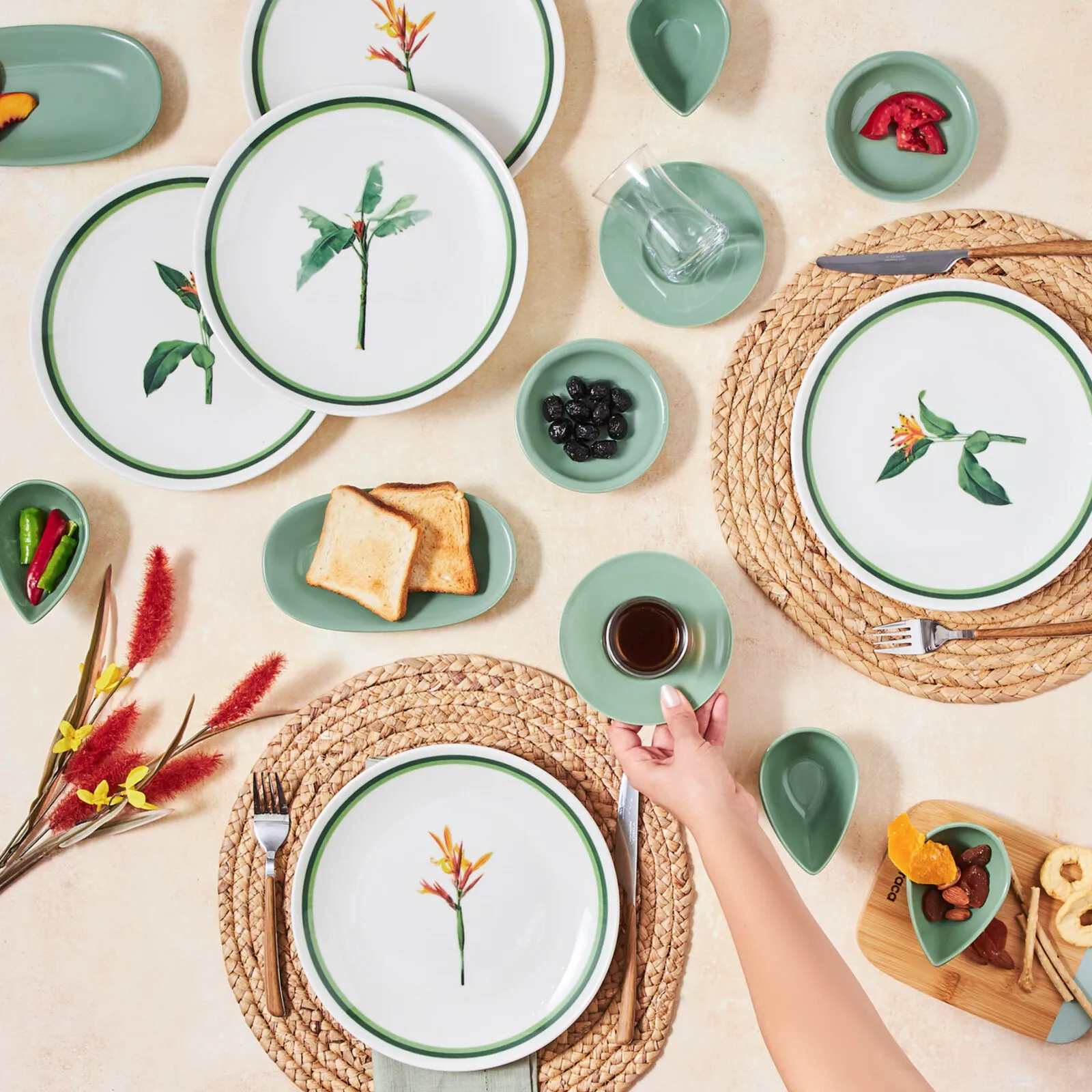 Service Petit Déjeuner Karaca Herby pour 6 personnes, 26 pièces - Image 4