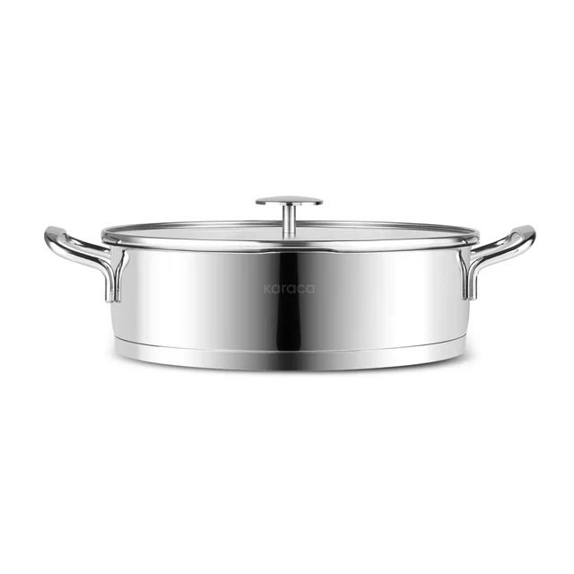 Set de casseroles en acier inoxydable avec passoire Karaca Vapor – 8 pièces - Image 5