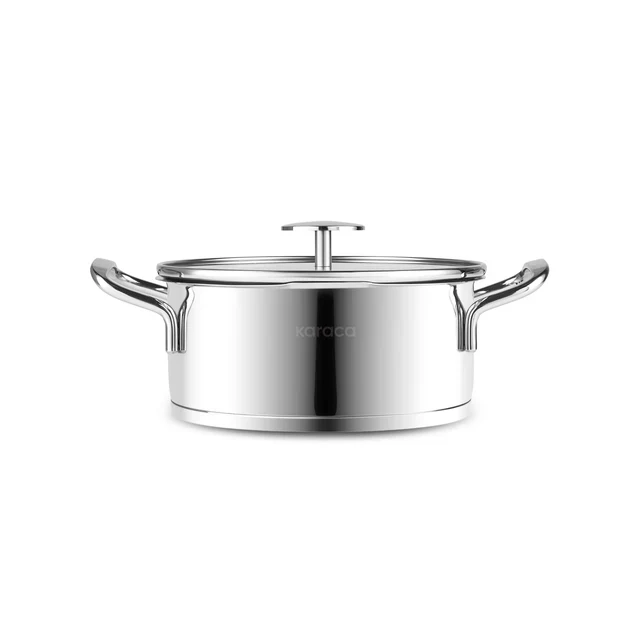 Set de casseroles en acier inoxydable avec passoire Karaca Vapor – 8 pièces - Image 6