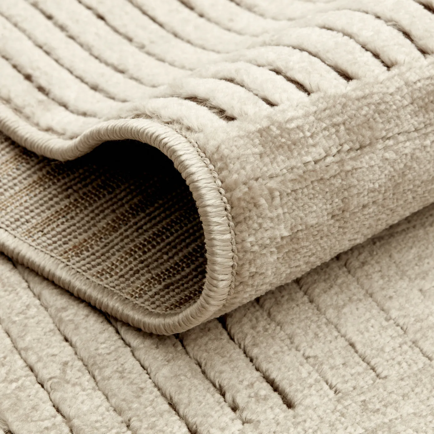 Tapis Kaşmir Halı 7/24 Scandinave Elin beige, 80x300 cm - Image 3