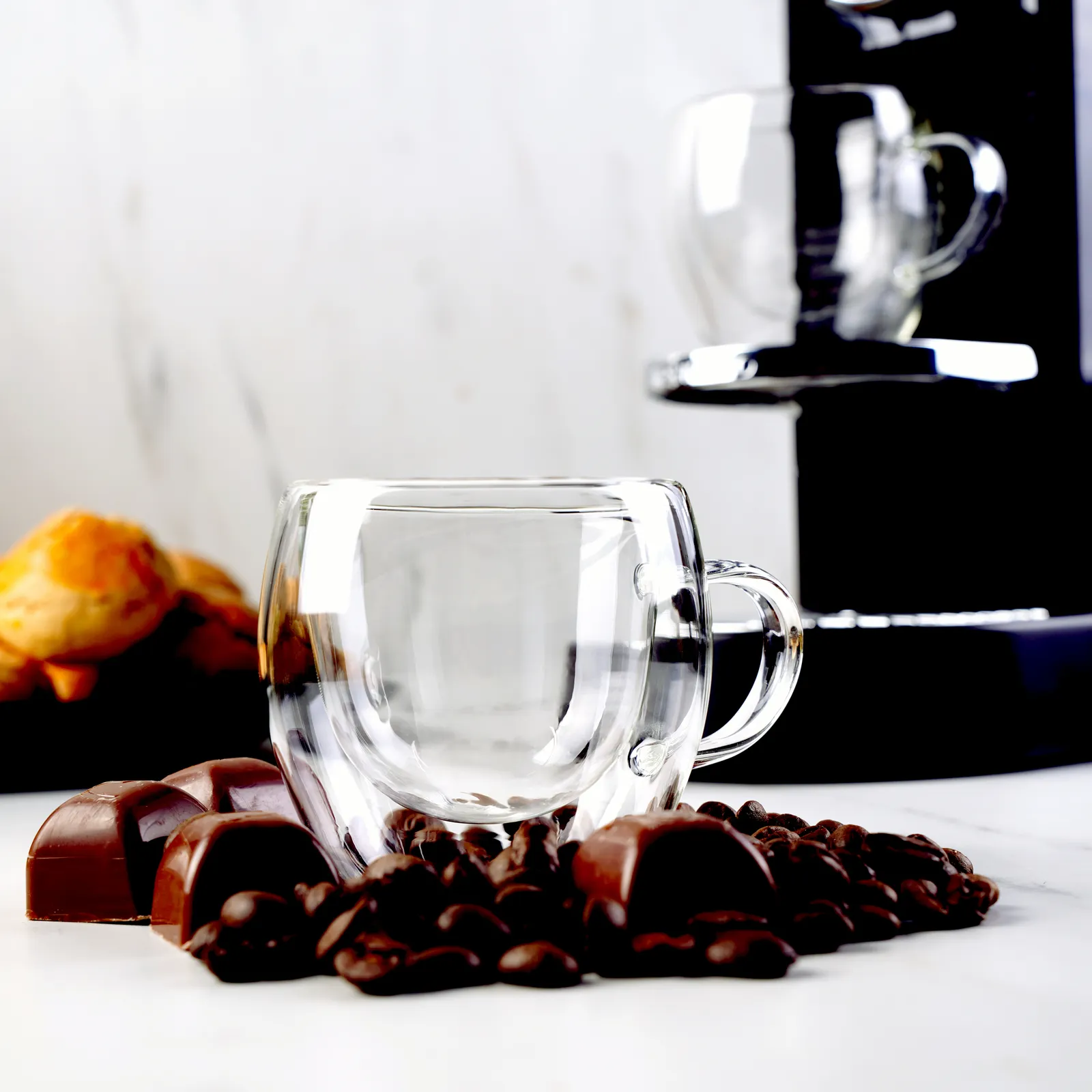 Tasses Karaca à double paroi en verre borosilicate avec anse pour 2 personnes, 150 ml - Image 6