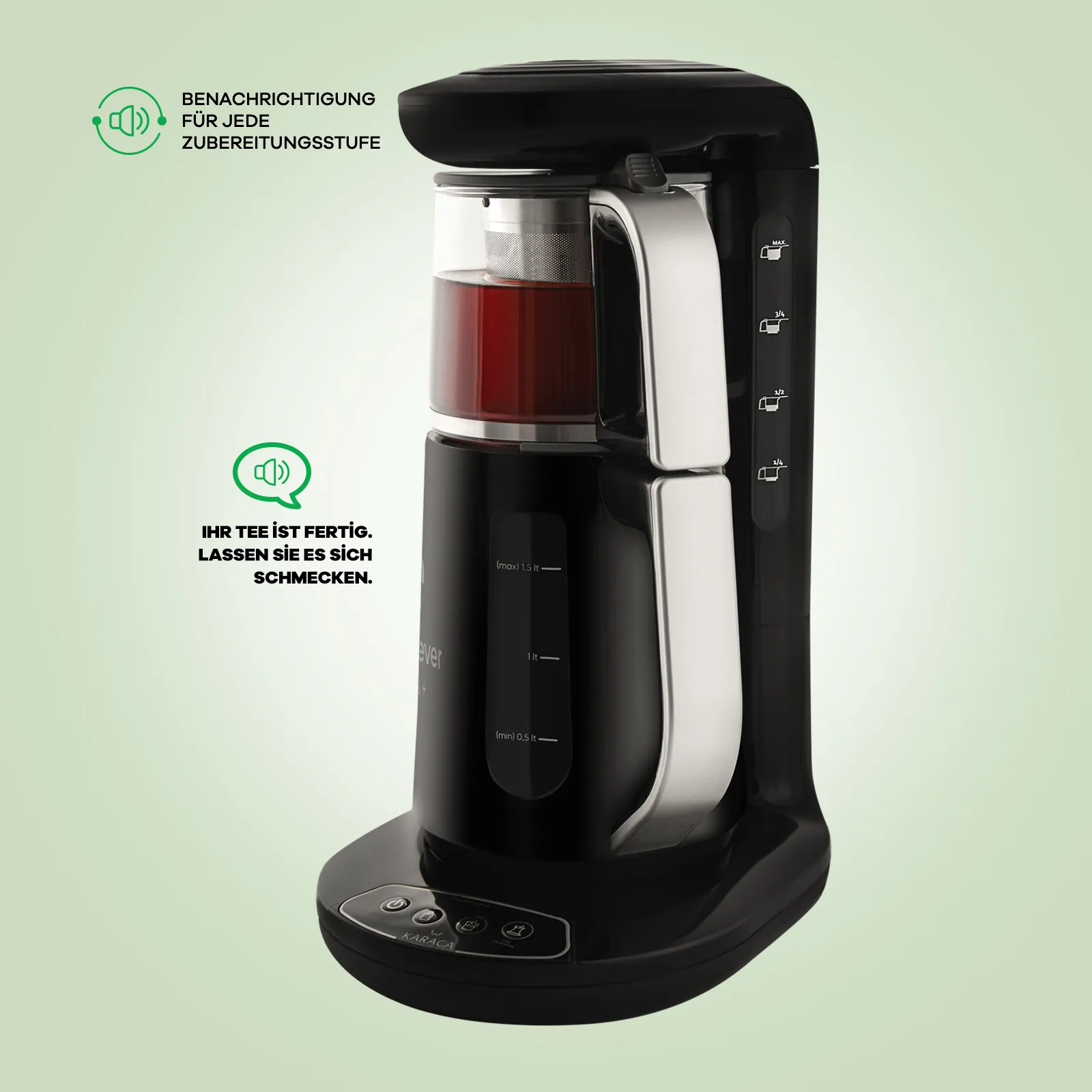 Théière et bouilloire Karaca Caysever Robotea, chrome - Image 3