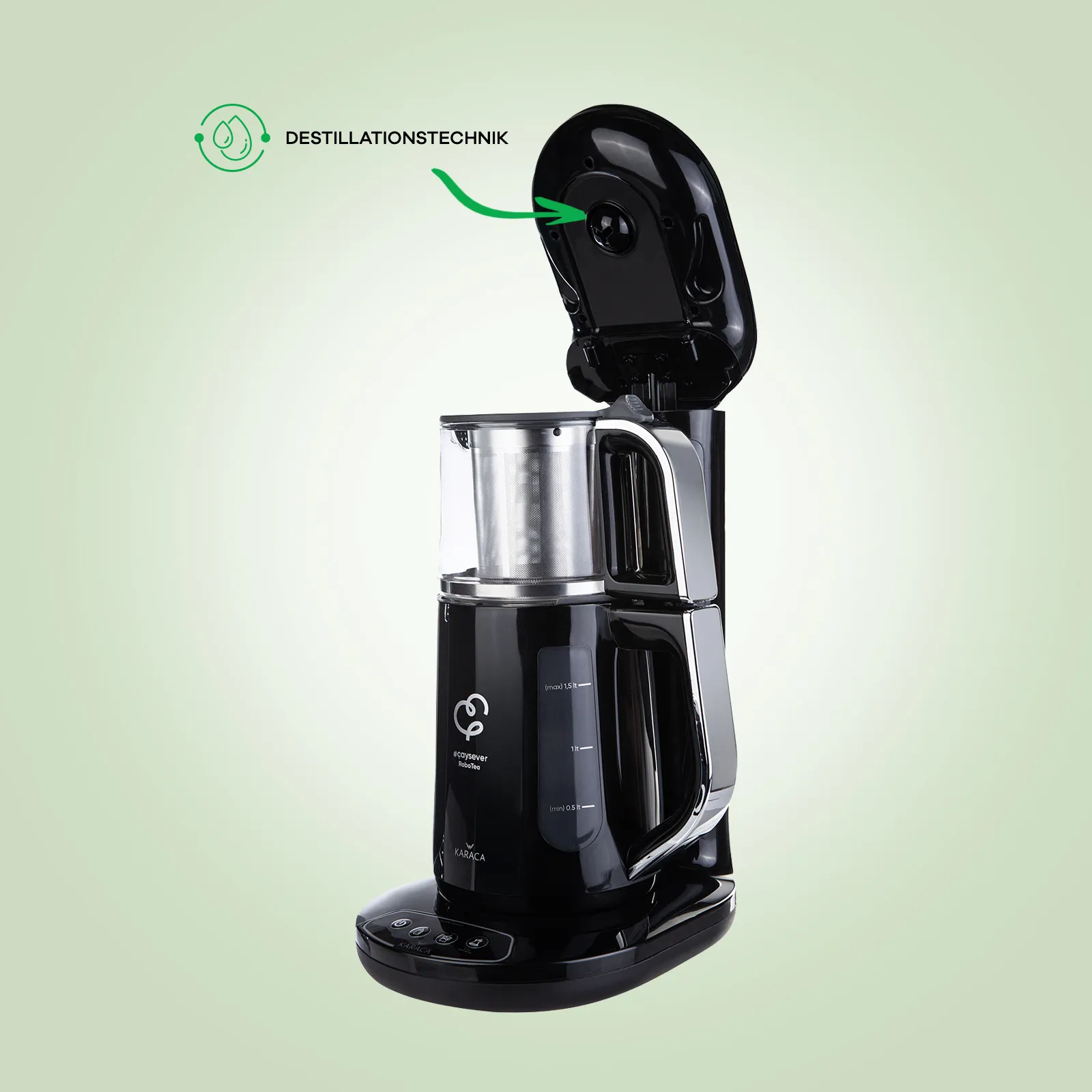 Théière et bouilloire Karaca Caysever Robotea, chrome - Image 4