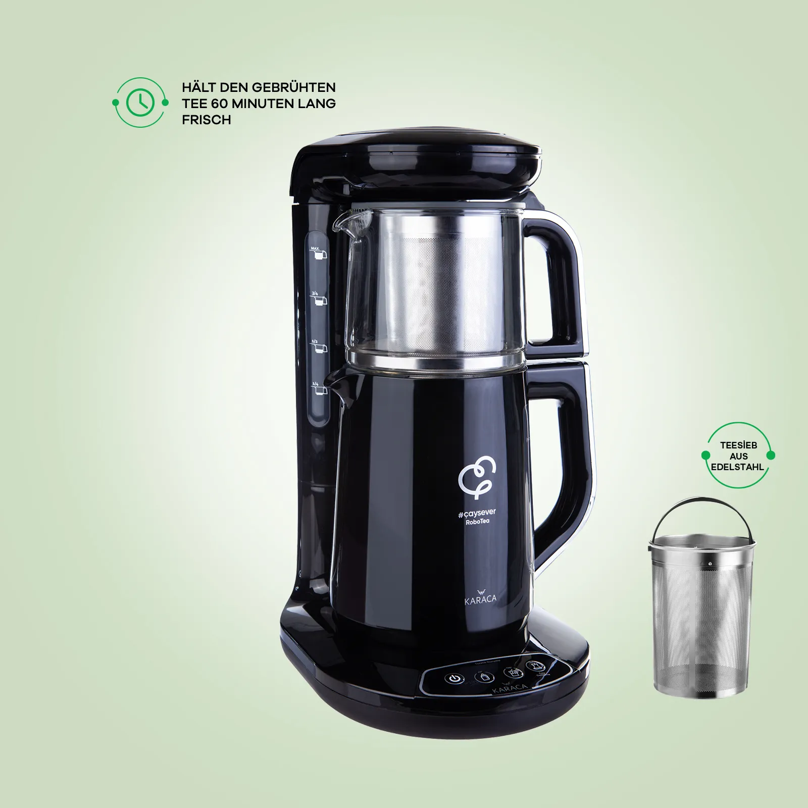 Théière et bouilloire Karaca Caysever Robotea, chrome - Image 5