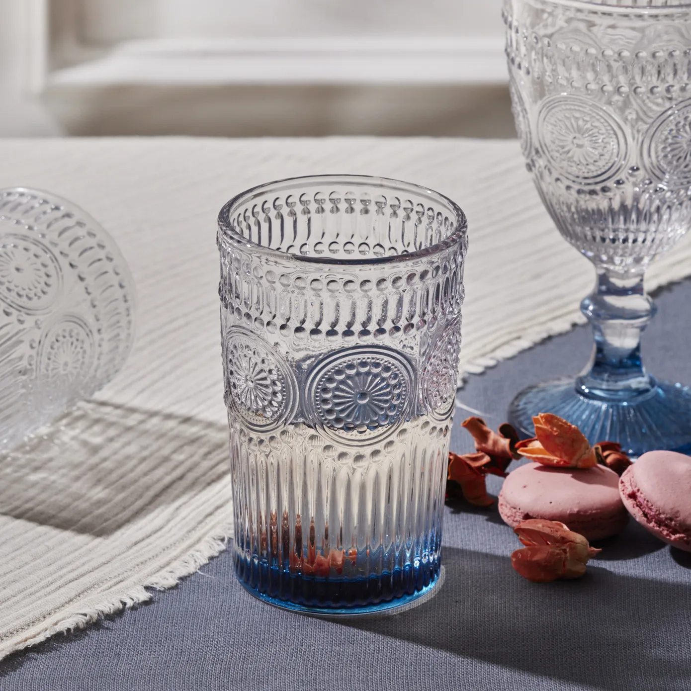 Verre à boissons Karaca Sunflower, bleu - Image 3